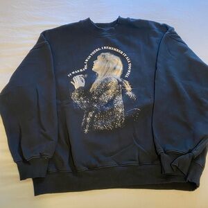 Taylor Swift Eras Tour All Too Well Live Photo Crewneck Navy XL 2023-2024